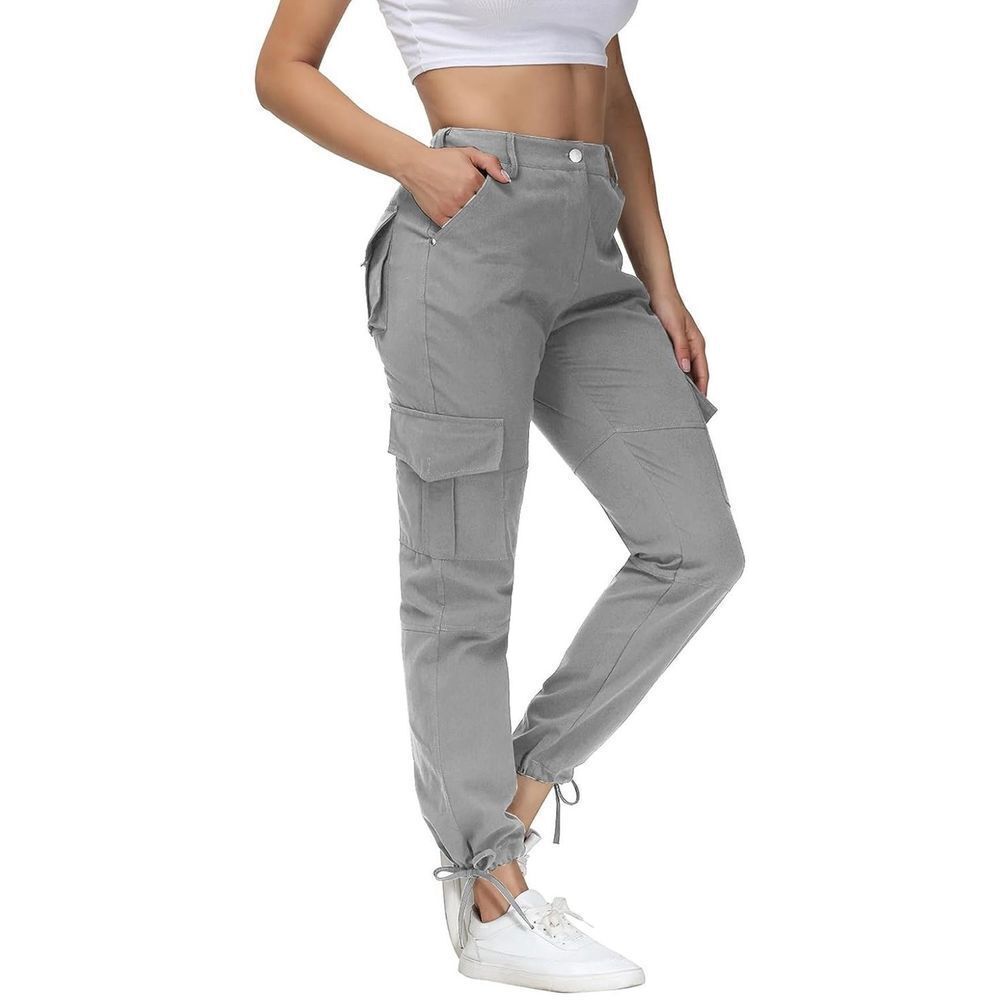 Women Cargo Pants Casual Relaxed Fit Jogger Pants with 6 Pockets for Hiking  - Picture 2 of 6